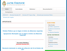 Tablet Screenshot of juntaelectoral.gba.gov.ar